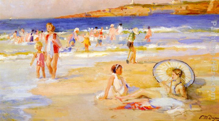 Beach At Biarritz painting - Paul Michel Dupuy Beach At Biarritz art painting